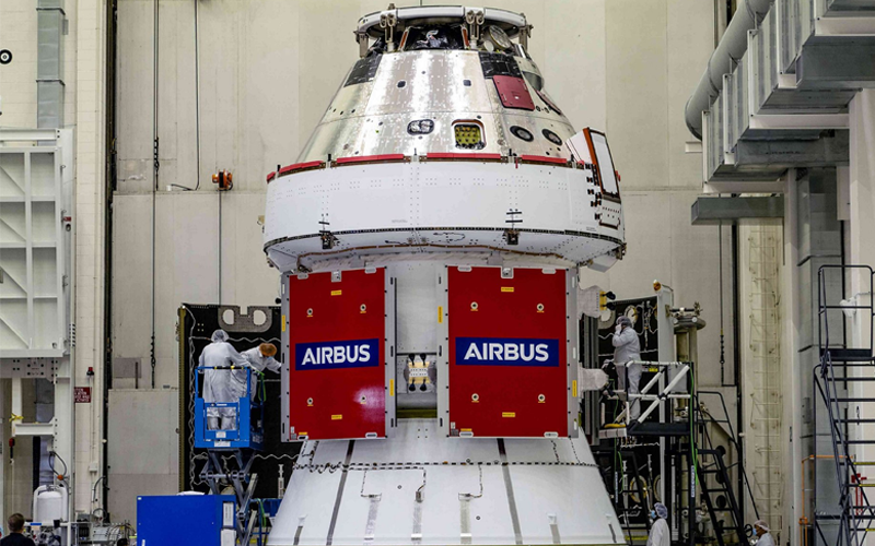 The Orion service module that will carry astronauts beyond Earth’s orbit to the Moon for the first time since Apollo 17 is ready for integration.