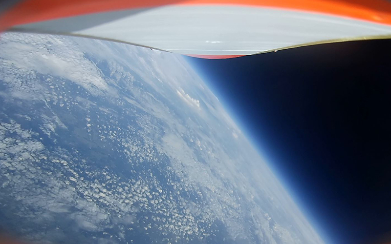 The view from the SpaceForest Perun rocket during the June 21 test flight.