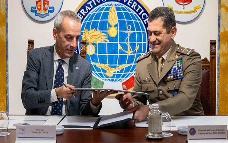 Italy's Joint Forces Operational Command has signed an agreement to collaborate with the Italian Space Agency.
