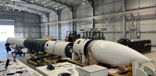 The first HyImpulse suborbital SR75 rocket has arrived in Australia ahead of its maiden flight from the Koonibba Test Range.