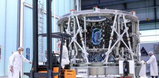 The third European Service Module has begun its journey to the US aboard the Ariane 6 transport ship Canopée.