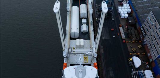 The first and second stages of the second Ariane 6 rocket are en route to French Guiana aboard the sail-assisted transport ship Canopée.