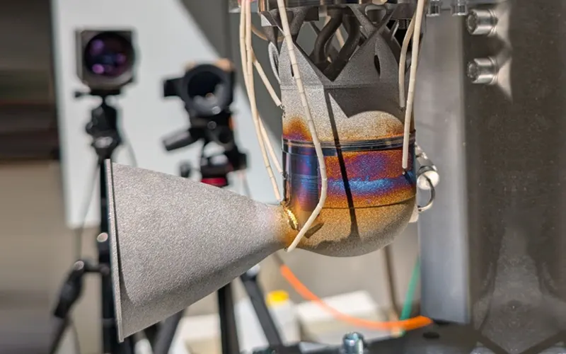 ArianeGroup has completed hot-fire tests of a 3D-printed 240N hydrogen peroxide thruster as part of the European Commission's SALTO project.