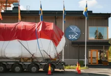 ESA's Themis reusable rocket demonstrator has completed its over 3,000 km journey to Sweden's Esrange Space Centre, where it will be prepared for an initial 20-metre hop test.