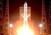 Arianespace launches another 32 Amazon LEO satellites aboard Ariane 6, completing the rocket’s second flight of 2026.