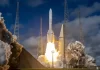 Arianespace has launched 36 Amazon satellites aboard the first Ariane 6 rocket to be equipped with upgraded P160C solid-fuel boosters.